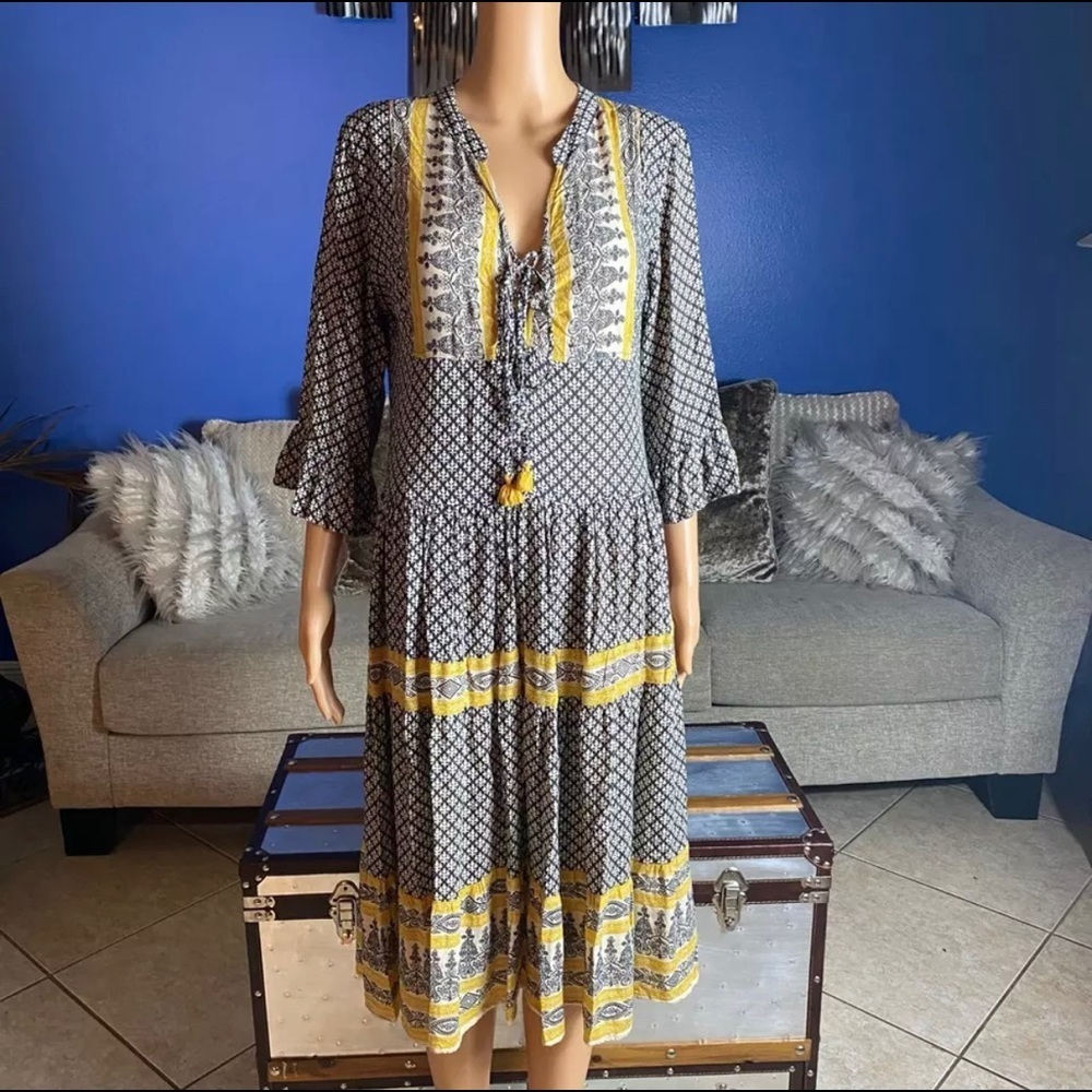 Anthropologie Beachgold Maya Tunic Peasant Dress - Picture 1 of 6
